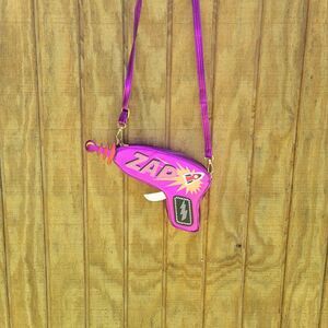 Faux Leather Lazer Zap Gun Crossbody Purse